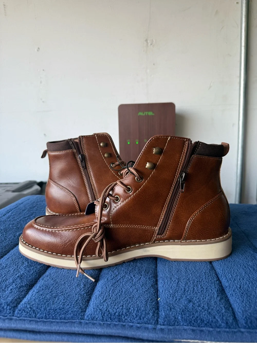 Steve Madden Men's Lace Up Casual Boots Variety Brown Size 12 High Top Shoes